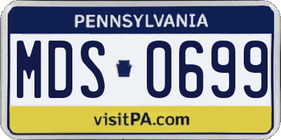PA license plate MDS0699