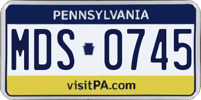 PA license plate MDS0745