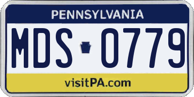 PA license plate MDS0779