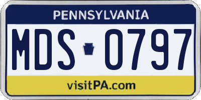 PA license plate MDS0797