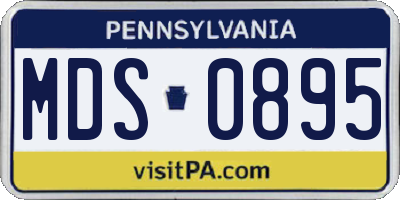 PA license plate MDS0895