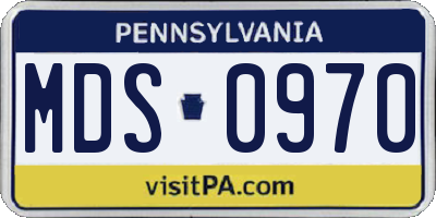 PA license plate MDS0970