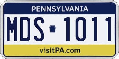 PA license plate MDS1011
