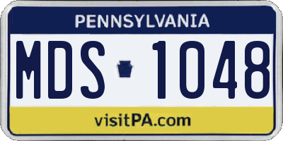 PA license plate MDS1048