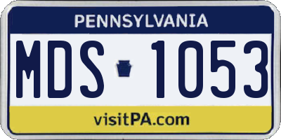 PA license plate MDS1053