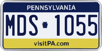 PA license plate MDS1055