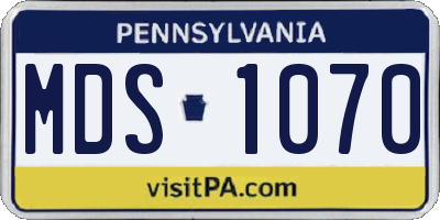 PA license plate MDS1070
