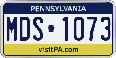 PA license plate MDS1073