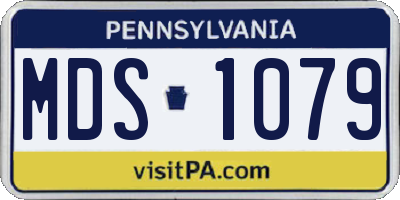 PA license plate MDS1079