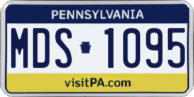 PA license plate MDS1095