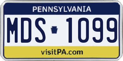 PA license plate MDS1099