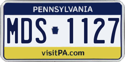 PA license plate MDS1127