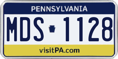 PA license plate MDS1128