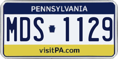 PA license plate MDS1129