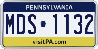PA license plate MDS1132