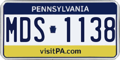PA license plate MDS1138