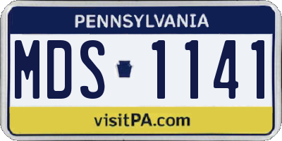 PA license plate MDS1141