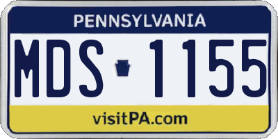 PA license plate MDS1155