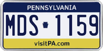PA license plate MDS1159