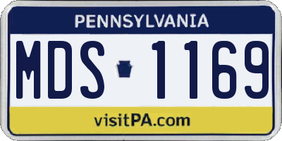 PA license plate MDS1169