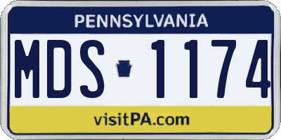 PA license plate MDS1174