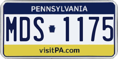 PA license plate MDS1175