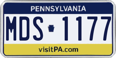 PA license plate MDS1177