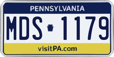 PA license plate MDS1179