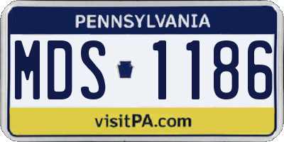 PA license plate MDS1186
