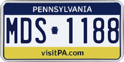 PA license plate MDS1188