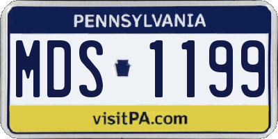 PA license plate MDS1199