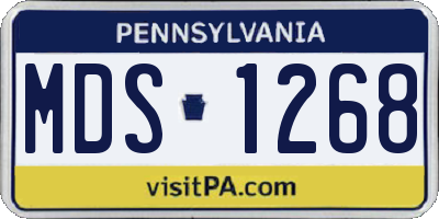 PA license plate MDS1268