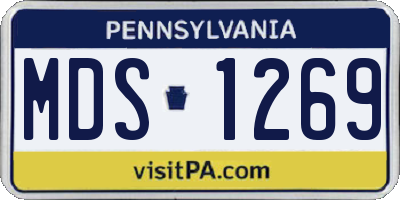 PA license plate MDS1269
