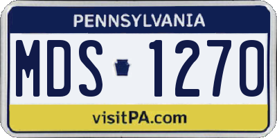 PA license plate MDS1270