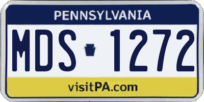 PA license plate MDS1272