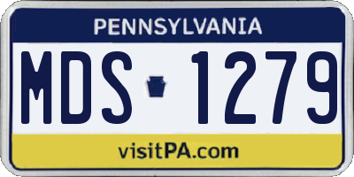 PA license plate MDS1279