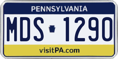 PA license plate MDS1290