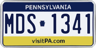 PA license plate MDS1341