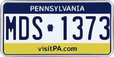 PA license plate MDS1373