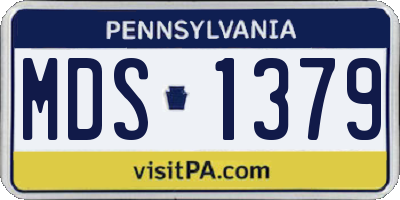 PA license plate MDS1379