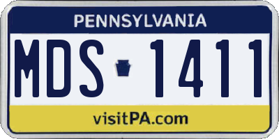 PA license plate MDS1411