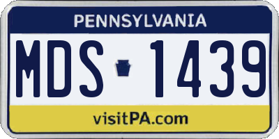 PA license plate MDS1439