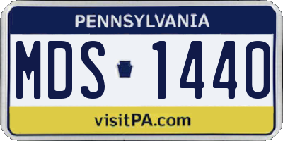 PA license plate MDS1440