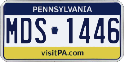 PA license plate MDS1446
