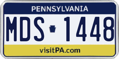 PA license plate MDS1448