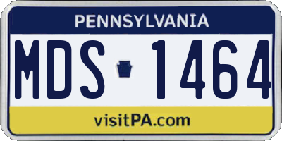 PA license plate MDS1464