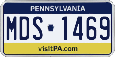 PA license plate MDS1469