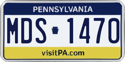 PA license plate MDS1470
