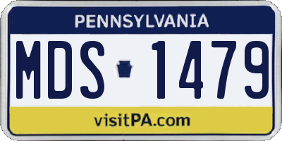 PA license plate MDS1479