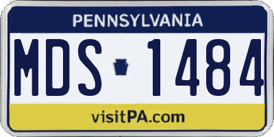 PA license plate MDS1484